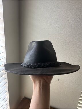 Henschel Hat Co Genuine Leather Outback Cowboy Hat Made in USA Brown Size M